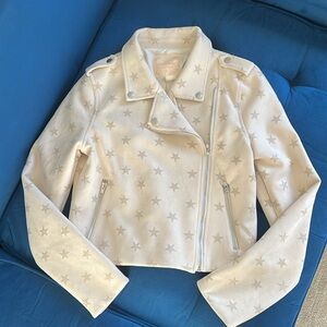 NWOT Altar’d State Stylish Cream Star-Patterned Women's Jacket